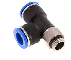 14mm x G3/8'' rechtwinkliges T-Stück Steckverschraubung mit Außengewinde Messing/PA 66 NBR drehbar