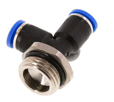 8mm x G1/2'' rechtwinkliges T-Stück Steckverschraubung mit Außengewinde Messing/PA 66 NBR drehbar