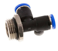 8mm x G1/2'' rechtwinkliges T-Stück Steckverschraubung mit Außengewinde Messing/PA 66 NBR drehbar