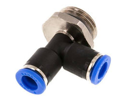 8mm x G1/2'' rechtwinkliges T-Stück Steckverschraubung mit Außengewinde Messing/PA 66 NBR drehbar