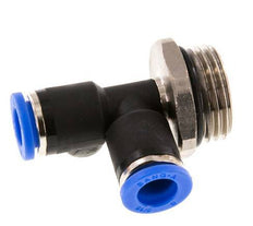 8mm x G1/2'' rechtwinkliges T-Stück Steckverschraubung mit Außengewinde Messing/PA 66 NBR drehbar