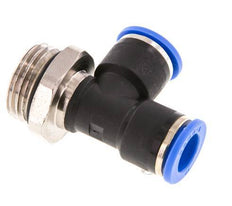 10mm x G1/2'' rechtwinkliges T-Stück Steckverschraubung mit Außengewinde Messing/PA 66 NBR drehbar