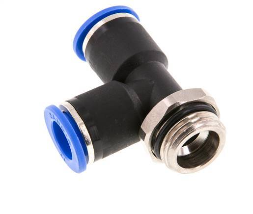 12mm x G1/2'' rechtwinkliges T-Stück Steckverschraubung mit Außengewinde Messing/PA 66 NBR drehbar