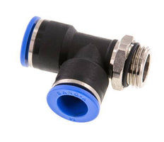14mm x G1/2'' rechtwinkliges T-Stück Steckverschraubung mit Außengewinde Messing/PA 66 NBR drehbar