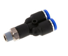 8mm x R1/8'' Y-Steckverschraubung mit Außengewinde Messing/PA 66 NBR drehbar [2 Stück]