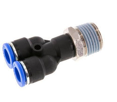 10mm x R1/2'' Y-Steckverschraubung mit Außengewinde Messing/PA 66 NBR drehbar