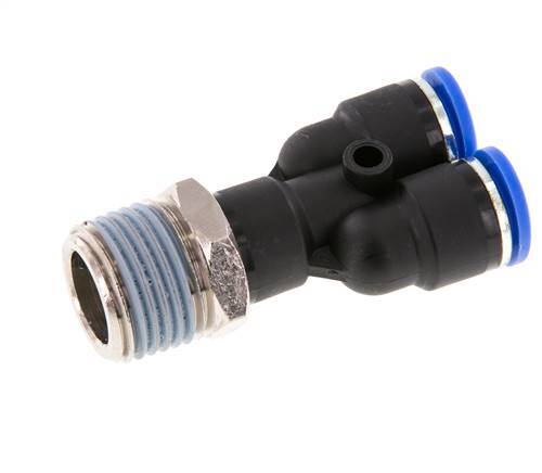10mm x R1/2'' Y-Steckverschraubung mit Außengewinde Messing/PA 66 NBR drehbar