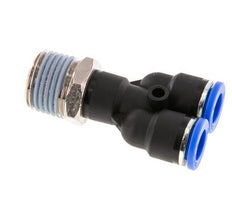 10mm x R1/2'' Y-Steckverschraubung mit Außengewinde Messing/PA 66 NBR drehbar