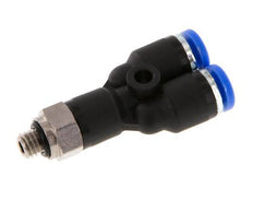 4mm x M 5 Y Push-in Fitting with Male Threads Brass/PA 66 NBR Rotatable [2 Pieces]