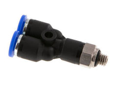 4mm x M 5 Y-Steckverschraubung mit Außengewinde Messing/PA 66 NBR drehbar [2 Stück]