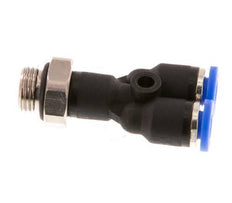 4mm x G1/8'' Y-Steckverschraubung mit Außengewinde Messing/PA 66 NBR drehbar [2 Stück]