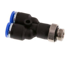6mm x G1/8'' Y-Steckverschraubung mit Außengewinde Messing/PA 66 NBR drehbar [2 Stück]