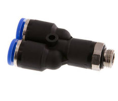 8mm x G1/8'' Y-Steckverschraubung mit Außengewinde Messing/PA 66 NBR drehbar [2 Stück]