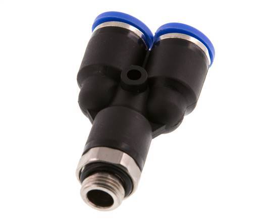 8mm x G1/8'' Y-Steckverschraubung mit Außengewinde Messing/PA 66 NBR drehbar [2 Stück]