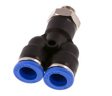 10mm x G1/8'' Y-Steckverschraubung mit Außengewinde Messing/PA 66 NBR drehbar
