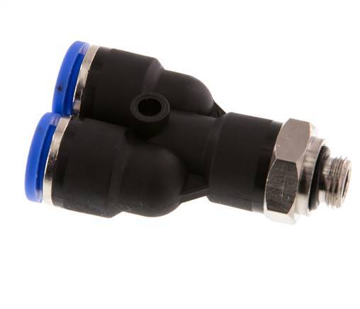 10mm x G1/8'' Y-Steckverschraubung mit Außengewinde Messing/PA 66 NBR drehbar