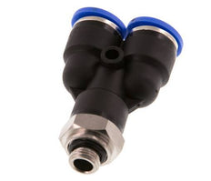 10mm x G1/8'' Y-Steckverschraubung mit Außengewinde Messing/PA 66 NBR drehbar