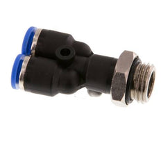 6mm x G1/4'' Y-Steckverschraubung mit Außengewinde Messing/PA 66 NBR drehbar [2 Stück]