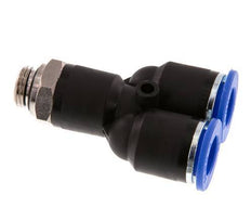 12mm x G1/4'' Y-Steckverschraubung mit Außengewinde Messing/PA 66 NBR drehbar