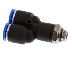 12mm x G1/4'' Y-Steckverschraubung mit Außengewinde Messing/PA 66 NBR drehbar