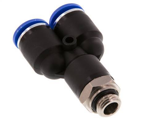 12mm x G1/4'' Y-Steckverschraubung mit Außengewinde Messing/PA 66 NBR drehbar