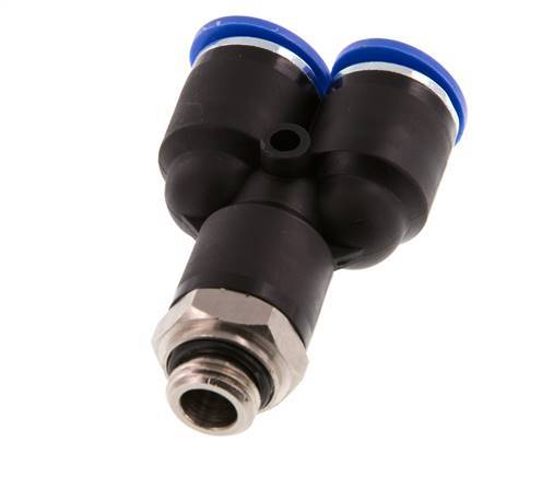 12mm x G1/4'' Y-Steckverschraubung mit Außengewinde Messing/PA 66 NBR drehbar