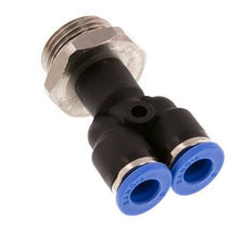 6mm x G3/8'' Y-Steckverschraubung mit Außengewinde Messing/PA 66 NBR drehbar [2 Stück]