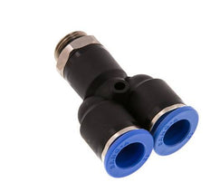 12mm x G3/8'' Y-Steckverschraubung mit Außengewinde Messing/PA 66 NBR drehbar