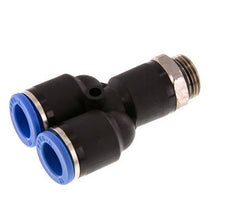 12mm x G3/8'' Y-Steckverschraubung mit Außengewinde Messing/PA 66 NBR drehbar