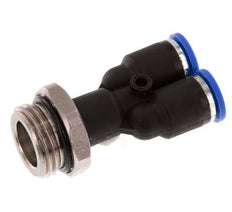 8mm x G1/2'' Y Push-in Fitting with Male Threads Brass/PA 66 NBR Rotatable