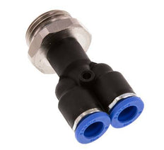 8mm x G1/2'' Y-Steckverschraubung mit Außengewinde Messing/PA 66 NBR drehbar