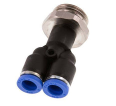8mm x G1/2'' Y-Steckverschraubung mit Außengewinde Messing/PA 66 NBR drehbar