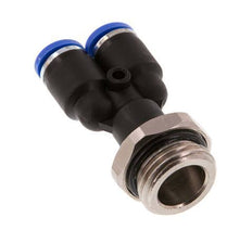 8mm x G1/2'' Y-Steckverschraubung mit Außengewinde Messing/PA 66 NBR drehbar