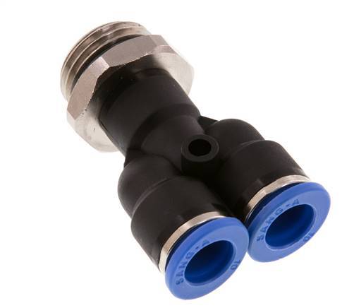 10mm x G1/2'' Y-Steckverschraubung mit Außengewinde Messing/PA 66 NBR drehbar