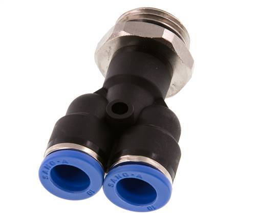 10mm x G1/2'' Y-Steckverschraubung mit Außengewinde Messing/PA 66 NBR drehbar