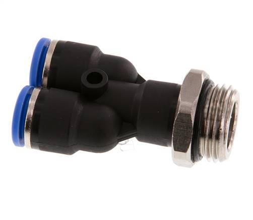 10mm x G1/2'' Y-Steckverschraubung mit Außengewinde Messing/PA 66 NBR drehbar
