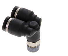 6mm x R1/8'' Y Push-in Fitting with Male Threads Brass/PBT NBR Rotatable