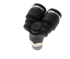 8mm x R1/8'' Y Push-in Fitting with Male Threads Brass/PBT NBR Rotatable