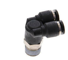 6mm x R1/4'' Y Push-in Fitting with Male Threads Brass/PBT NBR Rotatable