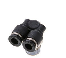 6mm x R1/4'' Y Push-in Fitting with Male Threads Brass/PBT NBR Rotatable