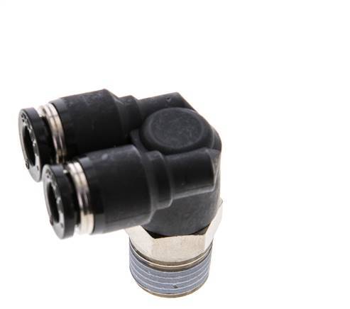 6mm x R1/4'' Y Push-in Fitting with Male Threads Brass/PBT NBR Rotatable