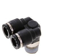 8mm x R1/4'' Y Push-in Fitting with Male Threads Brass/PBT NBR Rotatable