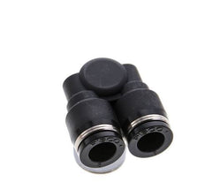 8mm x R3/8'' Y Push-in Fitting with Male Threads Brass/PBT NBR Rotatable