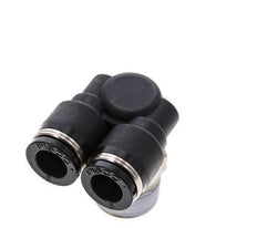 8mm x R3/8'' Y Push-in Fitting with Male Threads Brass/PBT NBR Rotatable