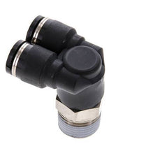 8mm x R3/8'' Y Push-in Fitting with Male Threads Brass/PBT NBR Rotatable