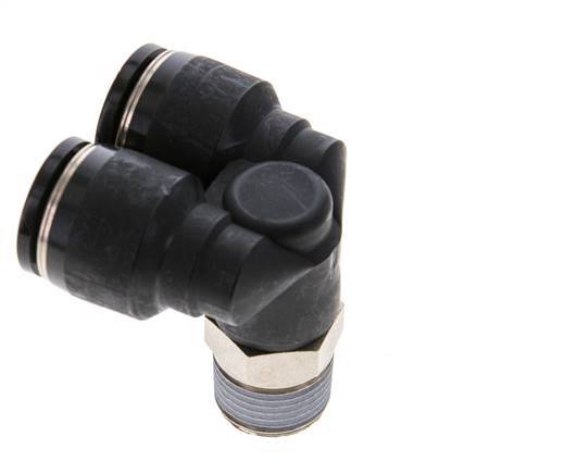 12mm x R3/8'' Y Push-in Fitting with Male Threads Brass/PBT NBR Rotatable