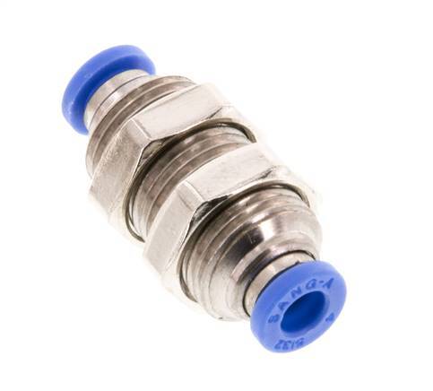 4mm Steckverschraubung Messing/PA 66 NBR Bulkhead [2 Stück]