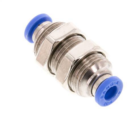 4mm Steckverschraubung Messing/PA 66 NBR Bulkhead [2 Stück]