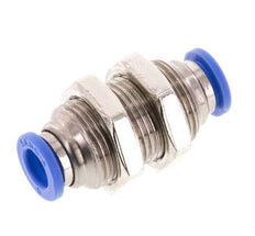 6mm Steckverschraubung Messing/PA 66 NBR Bulkhead [2 Stück]