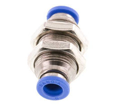 6mm Steckverschraubung Messing/PA 66 NBR Bulkhead [2 Stück]